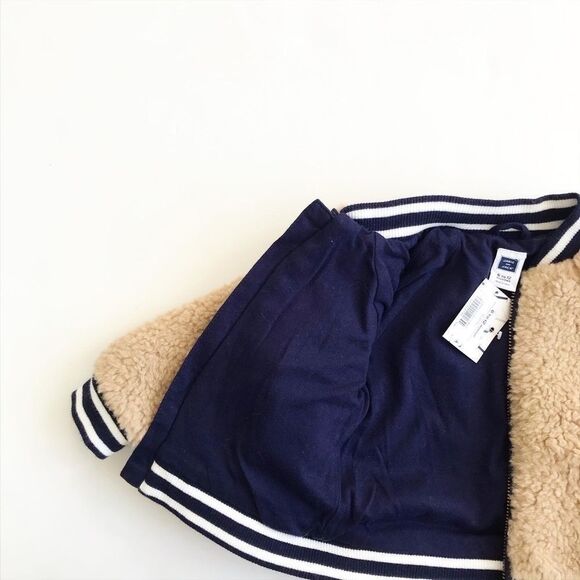 Janie and Jack NWT faux fur teddy jacket 6-12m - Picture 3 of 5